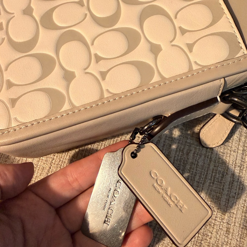 Coach Signature Debossed Leather Crossbody - Picture 5 of 7